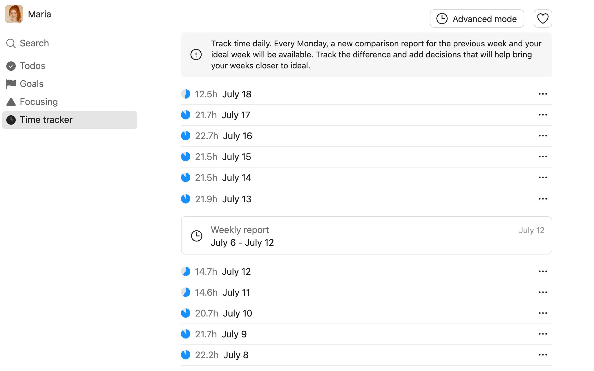 Screenshot of ForgeSelf: Time Tracker